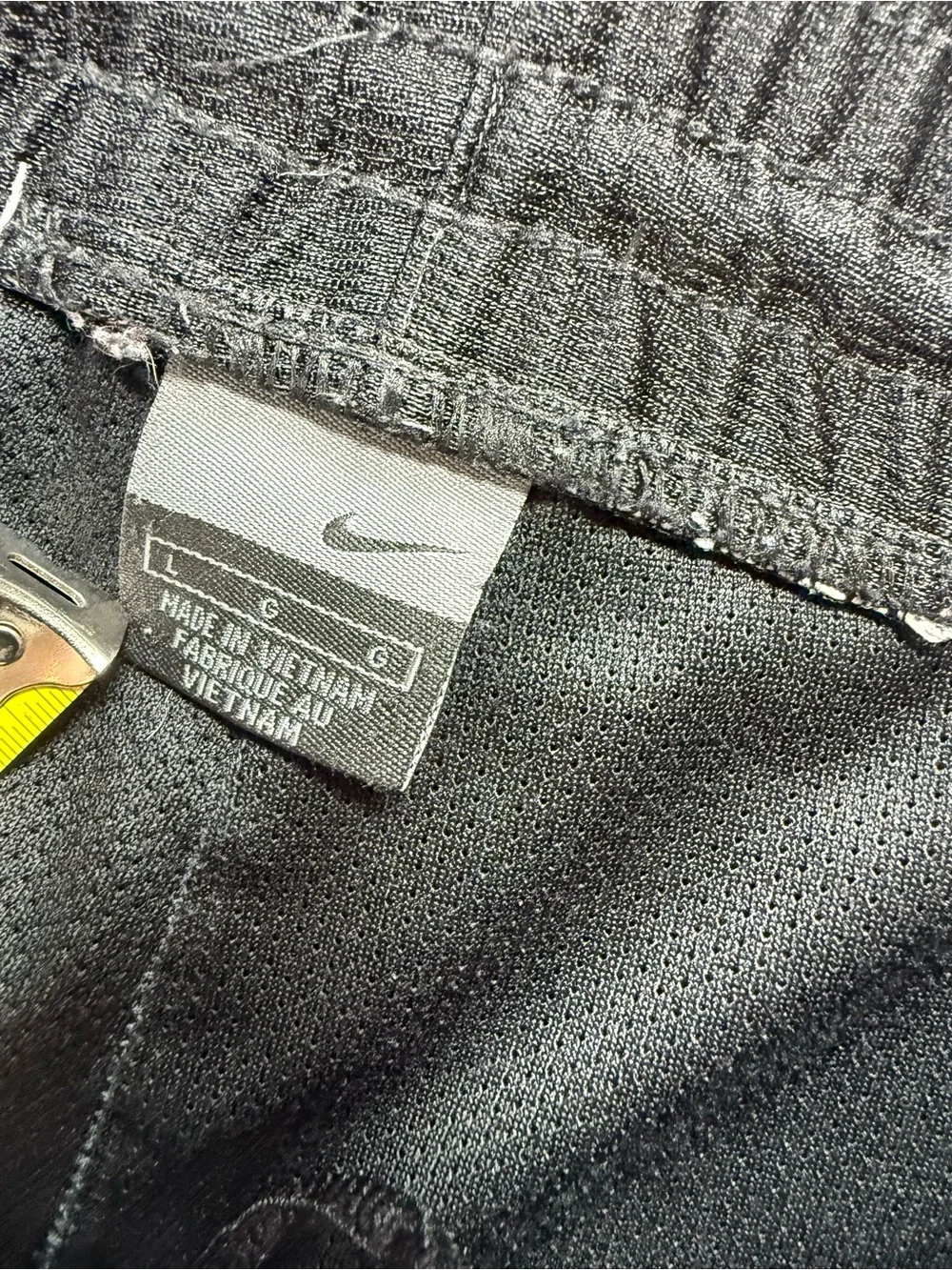 Vintage Y2K Nike Basketball Shorts Men's Large Black Blue Dazzle Heavyweight